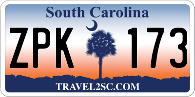 SC license plate ZPK173