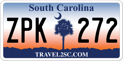 SC license plate ZPK272