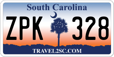 SC license plate ZPK328