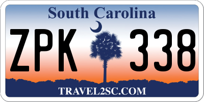 SC license plate ZPK338
