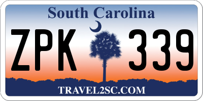 SC license plate ZPK339