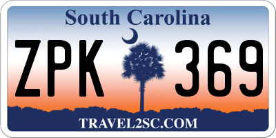 SC license plate ZPK369