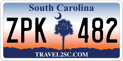 SC license plate ZPK482