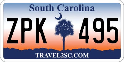 SC license plate ZPK495