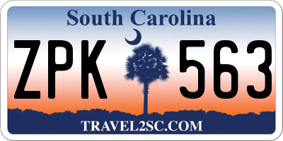 SC license plate ZPK563
