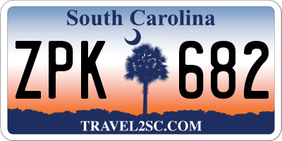 SC license plate ZPK682