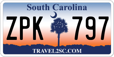 SC license plate ZPK797
