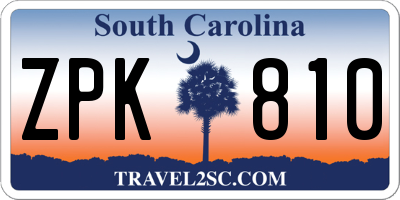 SC license plate ZPK810