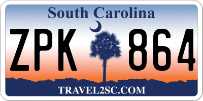 SC license plate ZPK864