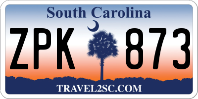SC license plate ZPK873