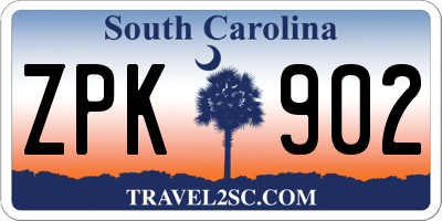 SC license plate ZPK902