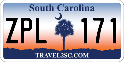 SC license plate ZPL171