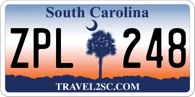 SC license plate ZPL248