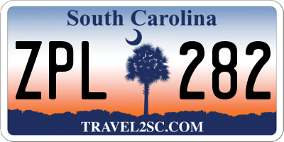 SC license plate ZPL282