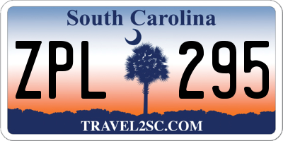 SC license plate ZPL295