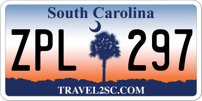 SC license plate ZPL297