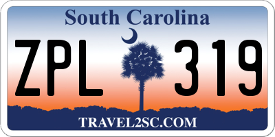 SC license plate ZPL319
