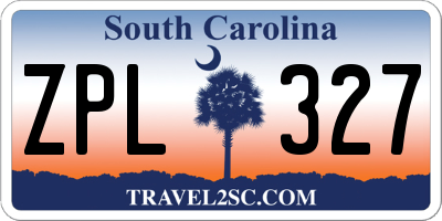 SC license plate ZPL327