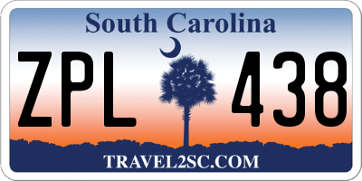 SC license plate ZPL438