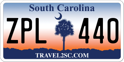 SC license plate ZPL440