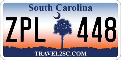 SC license plate ZPL448