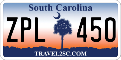 SC license plate ZPL450