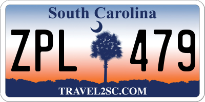 SC license plate ZPL479