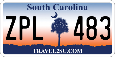 SC license plate ZPL483