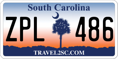 SC license plate ZPL486