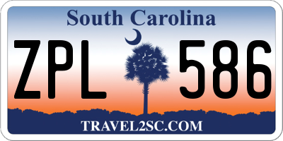 SC license plate ZPL586