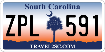 SC license plate ZPL591