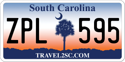 SC license plate ZPL595