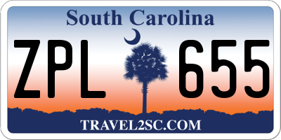 SC license plate ZPL655