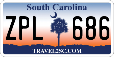 SC license plate ZPL686