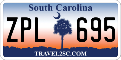 SC license plate ZPL695