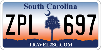 SC license plate ZPL697