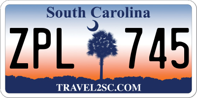 SC license plate ZPL745