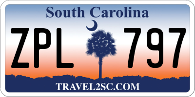 SC license plate ZPL797