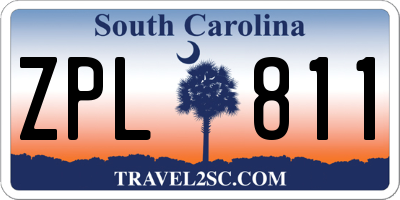 SC license plate ZPL811