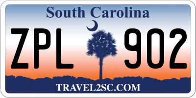 SC license plate ZPL902