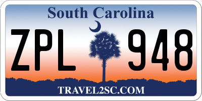 SC license plate ZPL948