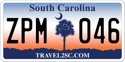 SC license plate ZPM046