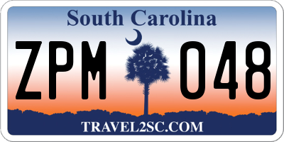 SC license plate ZPM048