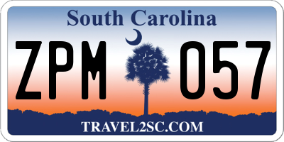 SC license plate ZPM057