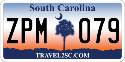SC license plate ZPM079