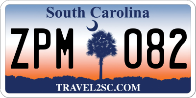 SC license plate ZPM082