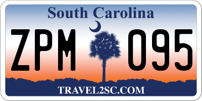 SC license plate ZPM095