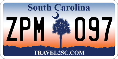 SC license plate ZPM097