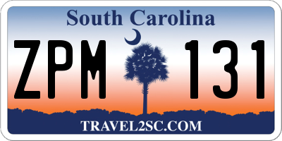 SC license plate ZPM131