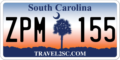 SC license plate ZPM155